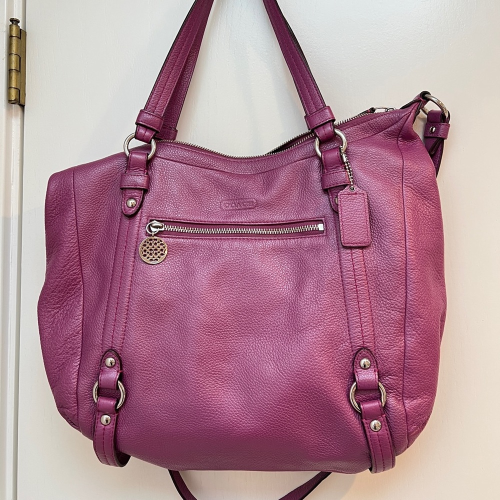 Coach Bags Coach Plum Leather Shoulder/crossbody Bag